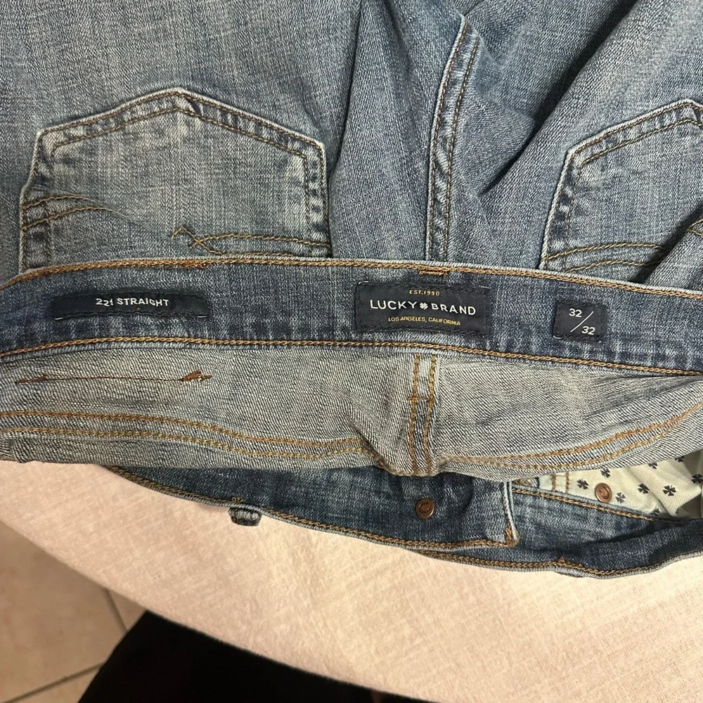 Lucky Brand Women's Straight Leg Blue Jeans - Picture 4 of 4